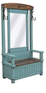 hall storage with mirror